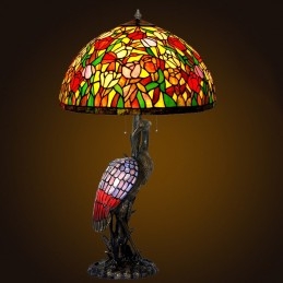 Lampe de table en vitrail...