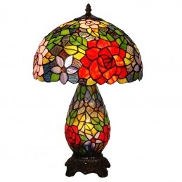 Lampe de table en vitrail...