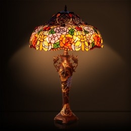 Lampe de table en vitrail...