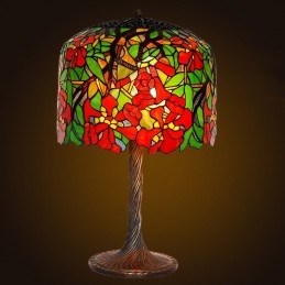 Lampe de table en vitrail...