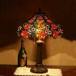 Lampe de table en vitrail...