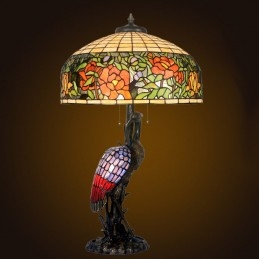 Lampe de table en vitrail...