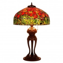 Lampe de table en vitrail...