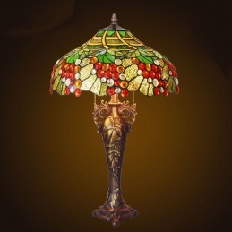 Lampe de table en vitrail...