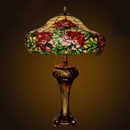 Lampe de table en vitrail...