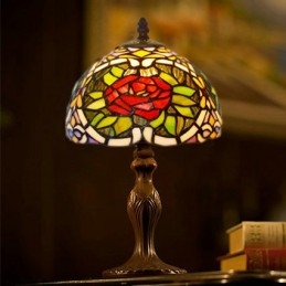 Lampe de table en vitrail...