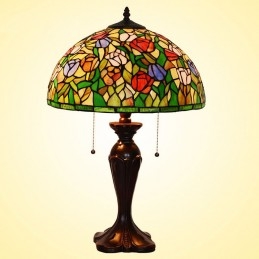 Lampe de table en vitrail...