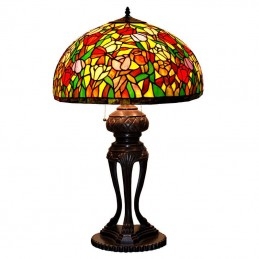 Lampe de table en vitrail...