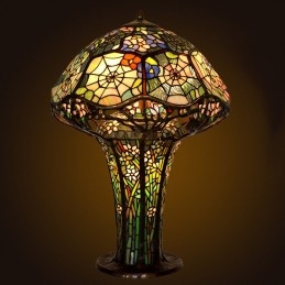 Lampe de table en vitrail...