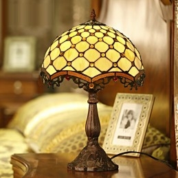 Lampe de table en vitrail...