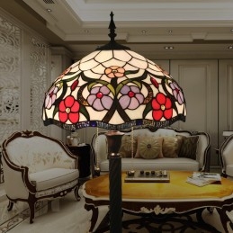 Lampadaire Tiffany Vitrail...