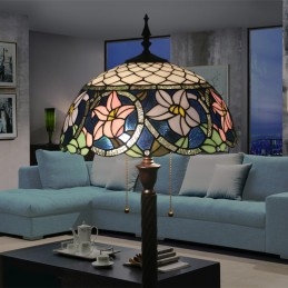 Lampadaire Tiffany Vitrail...