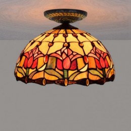 Plafonnier de style Tiffany...