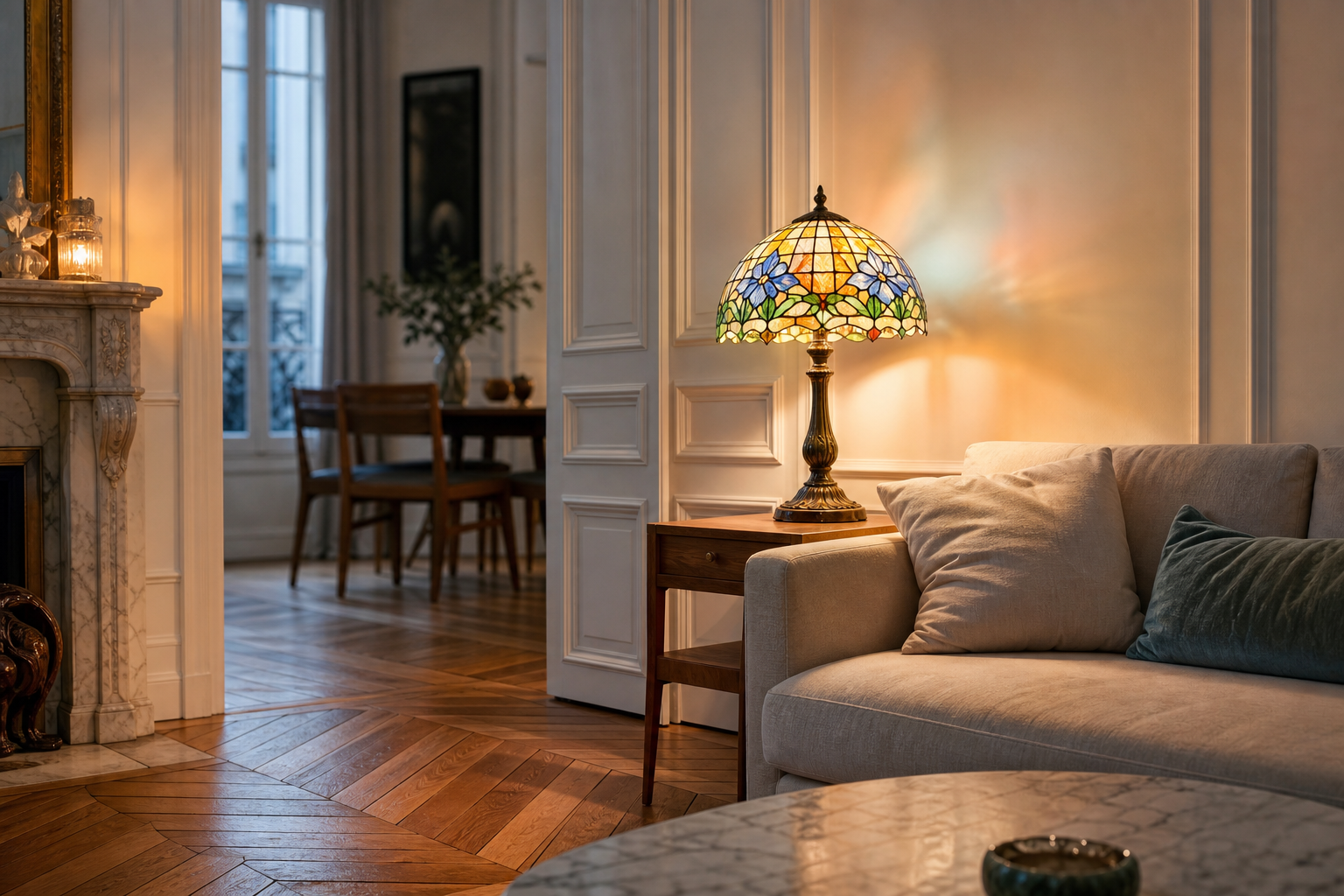 Comment choisir un luminaire Tiffany pour une maison française élégante