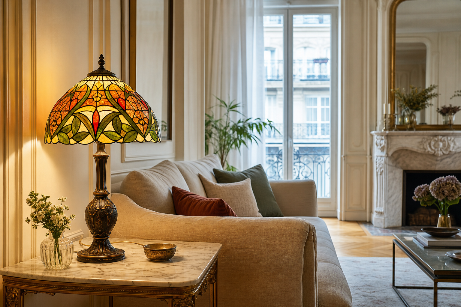 Lampes décoratives Tiffany : choisir la bonne lumière pour une maison française élégante